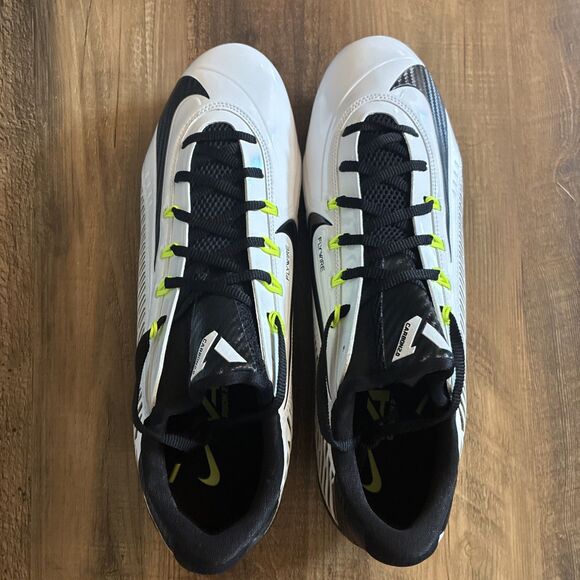 Nike Vapor Carbon Elite 2014 TD Size 14 Football Cleats White Black 631425-100 main image 6